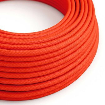 Strijkijzersnoer Rood (fluoriserend) - viscose | 10cm