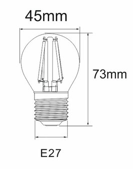 LED Kogellamp Spiraal (G45) 4W 2200K Goud | Dimbaar