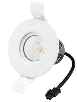 Led inbouw spot armatuur - wit rond IP65 | Badkamer 90mm