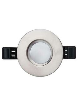 Led inbouw spot armatuur - chroom rond IP65 | Badkamer 90mm