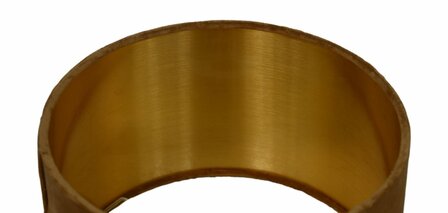 Ronde Lampenkap &oslash;32x20 Beige/Goud-Stof