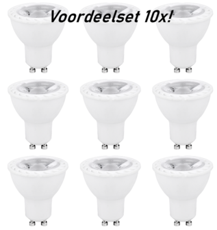 Voordeelset: 10x Dimbare led spot GU10 5W (50W) 1800 - 2700K | Dim to warm