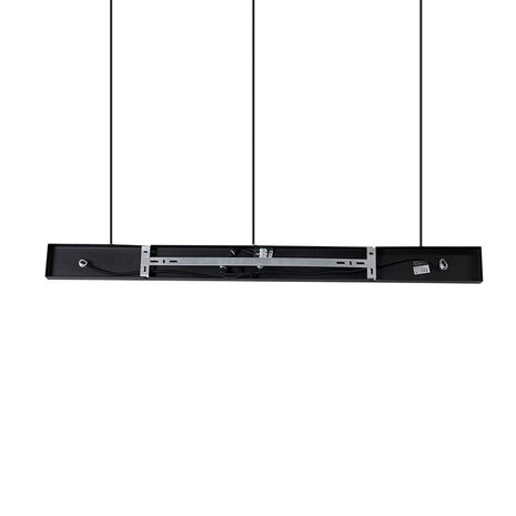 Modern Pendant Lamp Black with Smoked Glass | 3-Light