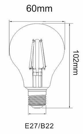 LED Peer Spiraal (A60) 4W 2200K Goud | Dimbaar