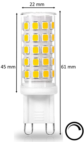 G9 LED Lampe 4W 2700K 400 Lumen | Dimmbar