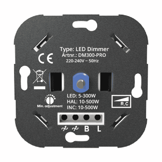 Universal LED Dimmer 0-300 Watt | Phase Cut (Trailing Edge)