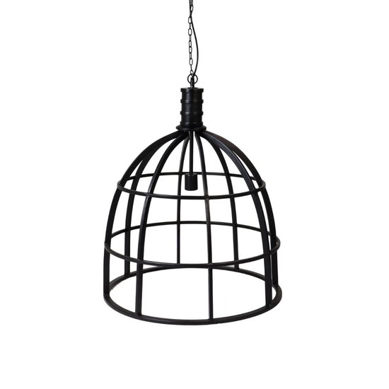 Hanglamp IRON &oslash;60x70 zwart metaal kap