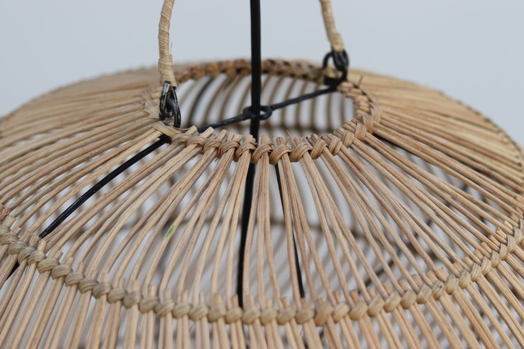 Hanglamp Rotan - &oslash;55x55 cm - Naturel Rotan bovenkant kap