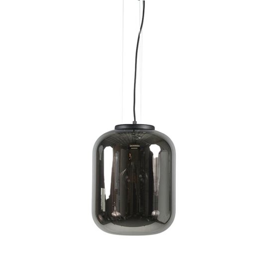 Moderne Hanglamp Zwart met Smoke Glas | 1-Lichts