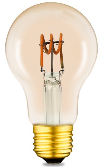 LED Bulb Spiral (A60) 4W 2200K Gold | Dimmable