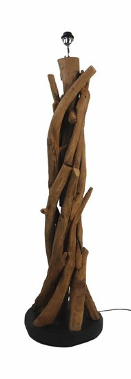 Floor Lamp Natural/Black | Teak | 130 cm