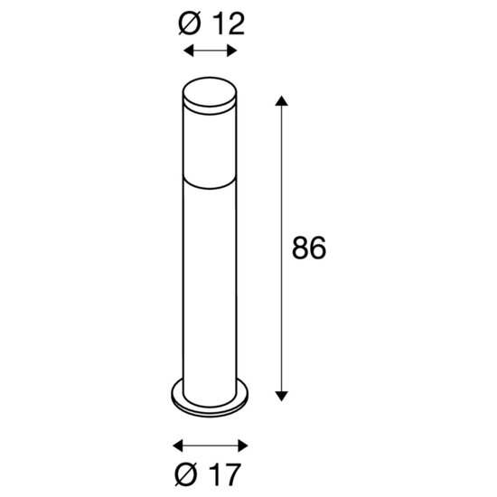 Staande Buitenlamp F-POL | 86 cm | E27