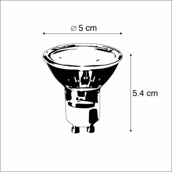 GU10 LED Spot 4.7W 2000-2700K (Dim to Warm) | 345 Lumen