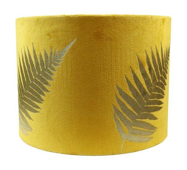 Round Lamp Shade &oslash;32x32x24 Yellow/Gold Fabric