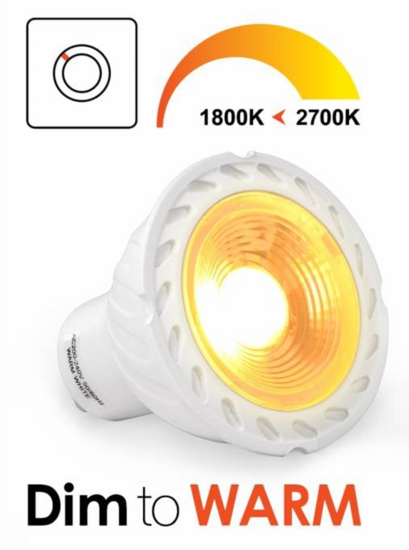 Dimbare led spot GU10 5W (50W) 1800 - 2700K | Dim to warm