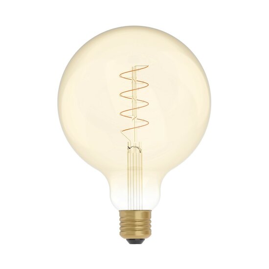 LED Gouden Gloeilamp Carbon Lijn Spiraal Filament Globe G125 4W 250Lm E27 1800K Dimbaar - C07