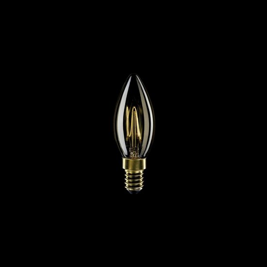 LED Gouden Gloeilamp Carbon Lijn Filament Kooi Kaars C35 3,5W 300Lm E14 2700K Dimbaar - C51 donker