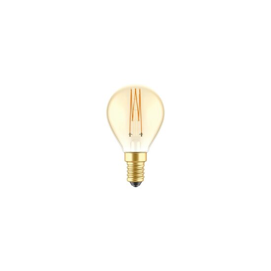 LED Gouden Gloeilamp Carbon Lijn Filament Kooi Mini Globe G45 3,4W 300Lm E14 2700K Dimbaar - C52