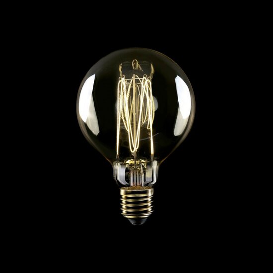 LED Gouden Gloeilamp Carbon Lijn Filament Kooi Globe G95 7W 640Lm E27 2700K Dimbaar - C55 donker