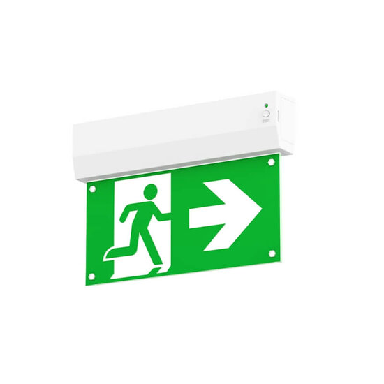 LED Nooduitgangsbord Opbouw Klein Wit met Pictogram