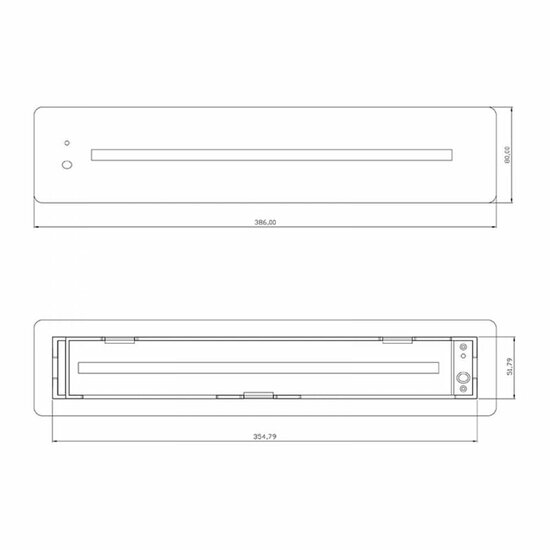 Inbouwmontageset voor Noodverlichting afmeting