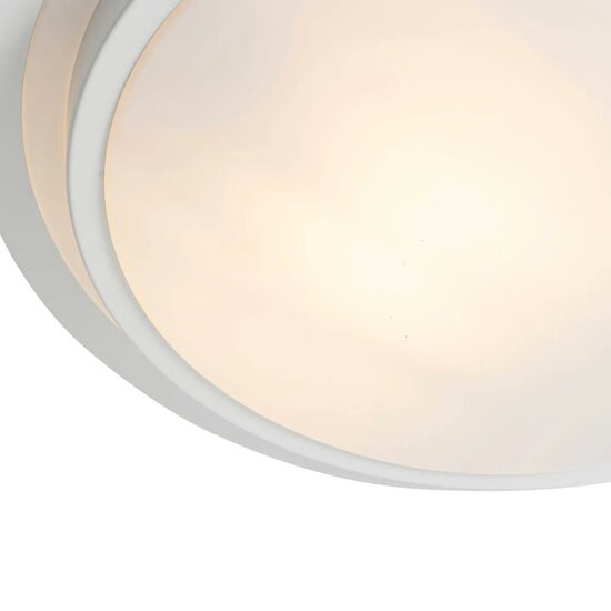 Moderne Plafondlamp Wit 35 cm &ndash; Geschikt voor Badkamers (IP44)