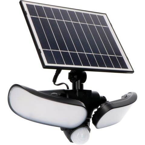 Solar Tuinlamp 1000lm 5000K Zwart met IP44 Beveiliging