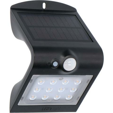 Solar Buitenverlichting 1000lm 5000K Zwart met IP44 Bescherming