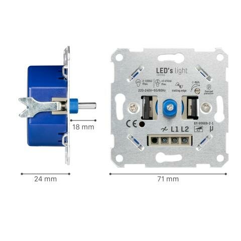 200W Dimmer Fase Afsnijding afmeting