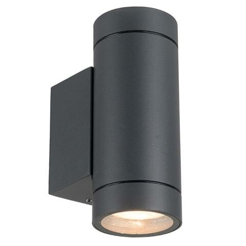 Modern double outdoor wall light without light source 2xGU10