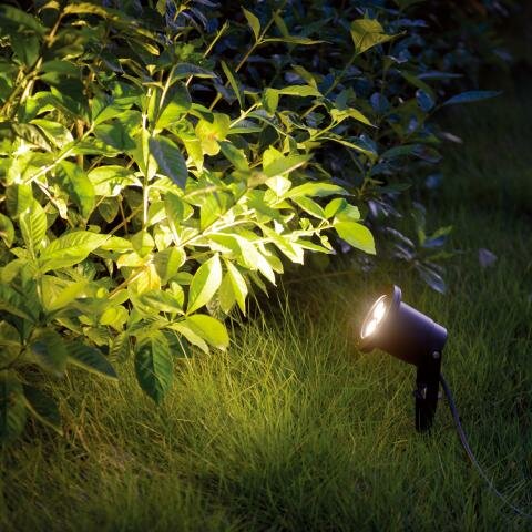 Buitenlamp met grondpin zonder lichtbron 1xGU10 zwart