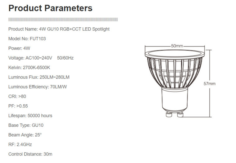 GU10 LED Spot RGB | Zigbee 3.0 | Slimme LED Spot