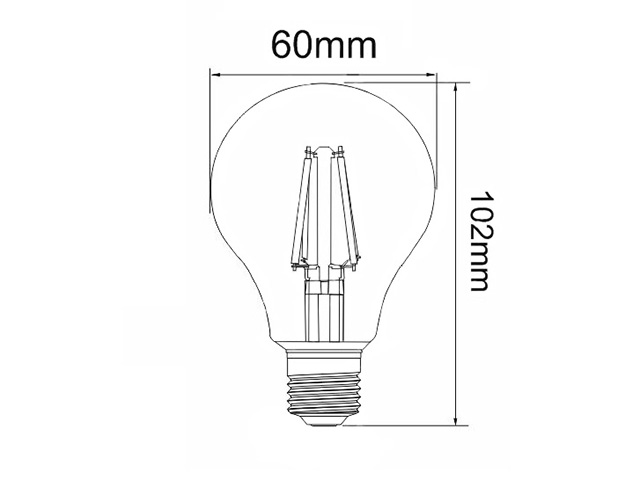 Dimbare LED Lamp E27 4W 2700K Helder (A60)