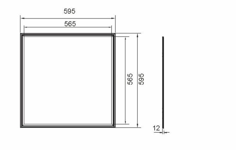 LED Panel 60x60cm 45W 4000K - White Frame | Dimmable