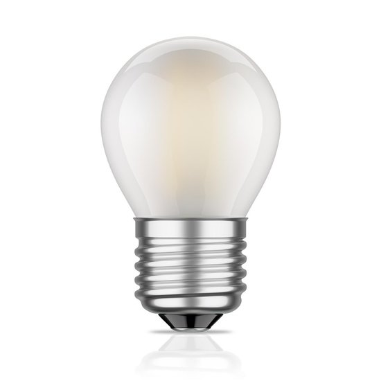 LED Filament kleine bol E27 2W 2700K Mat (G45)