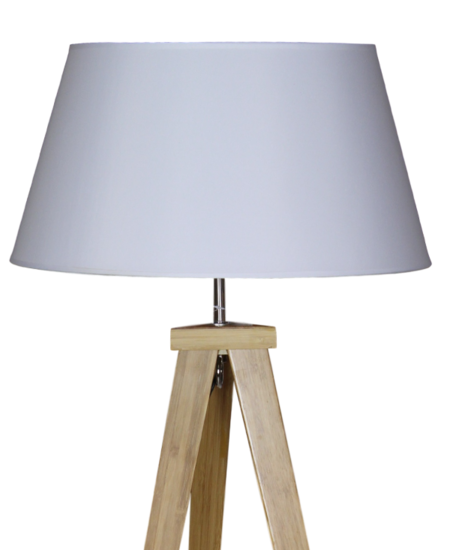 Staande Lamp Bamboe Driepoot 144cm Ingezoomd