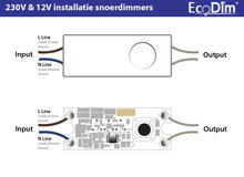 ECODIM.08 (B) LED Cord Dimmer 0-50W Black | Phase Cut