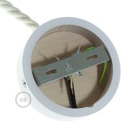 Holz-Deckenabdeckung Kit | f&uuml;r XL Kabel | Wei&szlig;