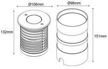 Grondspot 106 mm Richtbaar | 9W 3000K | Dimbaar