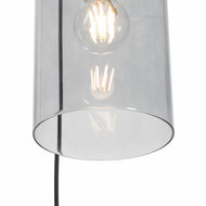 Moderne Hanglamp met 3 Pendels | Smokey/Zwart Glas