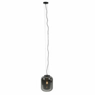 Moderne Hanglamp Zwart met Smoke Glas | 1-Lichts