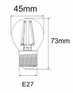 LED Kogellamp Spiraal (G45) 4W 2200K Goud | Dimbaar