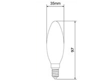 LED Filament Candle Bulb E14 2W 2700K Opal