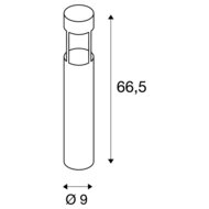 Staande Buitenlamp SLOTS 65 | 66,5 cm | 4,5W 3000K | Antraciet