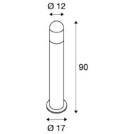 Staande Buitenlamp C-POL | 90 cm | E27