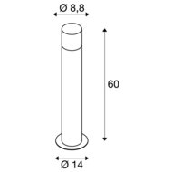 Staande Buitenlamp GRAFIT | 60 cm | E27