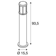 Staande Buitenlamp OTOS | 93,5 cm | E27