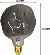 LED Kooldraadlamp Globe Curl Titanium Irregular | G125mm E27 4W | Dimbaar