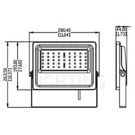 RGB-RF LED Floodlight 30W Black Housing