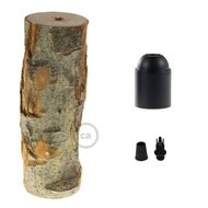 E27 Wood Lamp Holder | Log - Extra Long